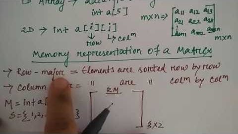 two dimensional array in data structure in hindi | Lec-7 | DS | Niharika Panda
