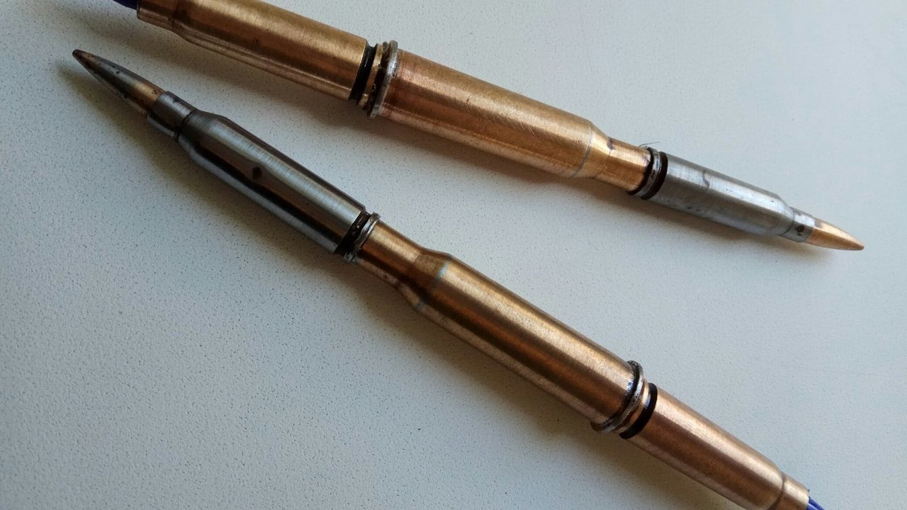 Ручка из гильз - YouTube