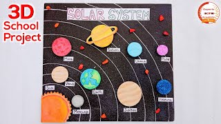 How To Make 3D Solar System Model | School Project | Science Project | 3D Model | SOLAR SYSTEM MODEL