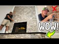 DIY FIREPLACE TRANSFORMATION with a CUSTOM HEARTH!