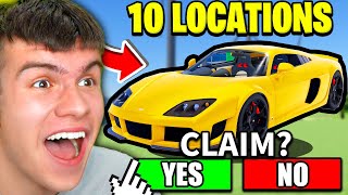 HOW TO FIND ALL 10 CAR PART LOCATIONS In Roblox Driving Empire! Build A Car Event NOBLE M600 screenshot 5