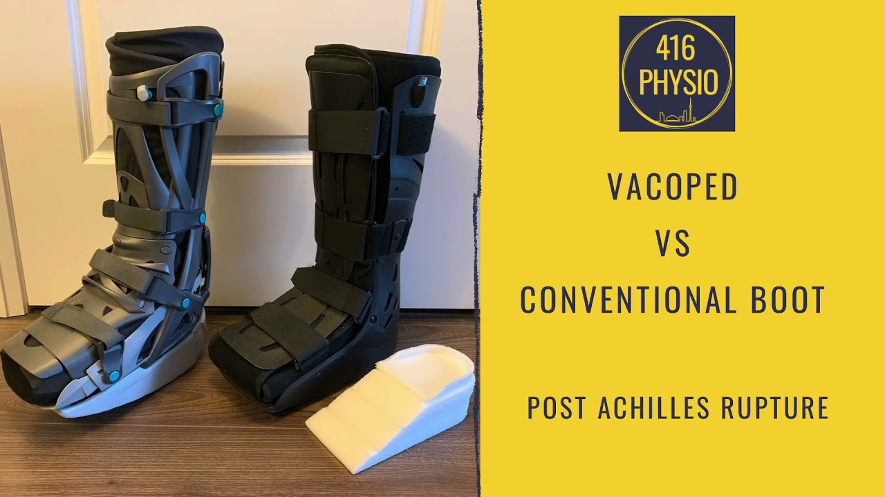 Achilles Rupture VACOped boot review by a physiotherapist - YouTube