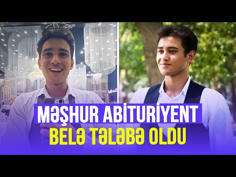 Tələbə adını qazandığını ofisiant işlədiyi toyda öyrənən Kərəmcan Kərimli