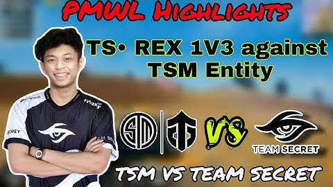 Ts•Rex 1v3 against TSM Entity | TSM Entity vs Team Secret | PMWL Highlights