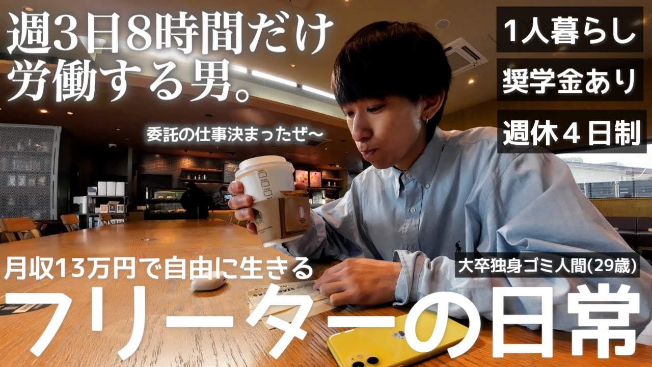 【vlog/ルーティン】雇用労働を週3日に減らした家賃26000円地方在住一人暮らしフリーターの日常。【#172】