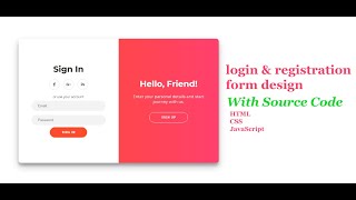 How to design a login registration form by html css bootstrap with source code