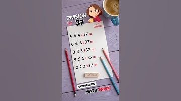 Division by 37 | Amazing Math Trick You Never Knew! 🤯 #math #maths #learning