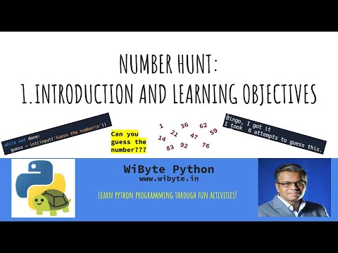 1. Number Hunt activity: Introduction and Learning Objectives