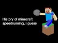 the entire history of minecraft speedrunning, i guess