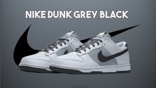 NIKE DUNK LOW GREY BLACK - NIKE BY YOU SNEAKER