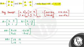 If \( A=\left[\begin{array}{ll}2 & 5 \\ 2 & 1\end{array}\right] \) ...