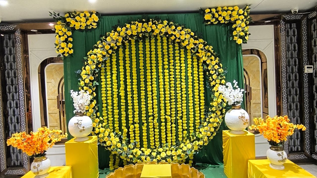 Haldi mehndi decoration || 💐✨