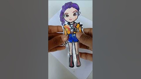 DIY Rumi squishy pen #shorts #huntrix