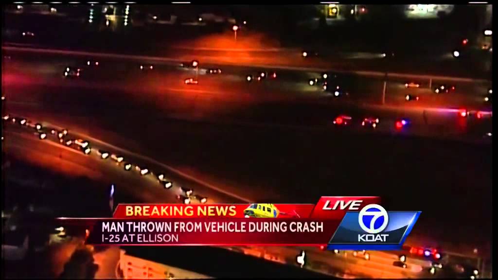 Man thrown from vehicle during crash - YouTube