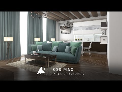 3ds Max Living Kitchen Design Tutorial Light 2016 Photosop Hd  3Ds Max Living Kitchen Interior Tutorials Modeling Design Vray Photoshop
