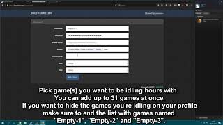 how to idle hours on steam using boosthourscom