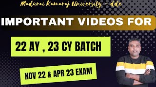 Exam Related Videos | Exam Tips | Assignment | Model Question Download | Mku dde | Kaviarasan