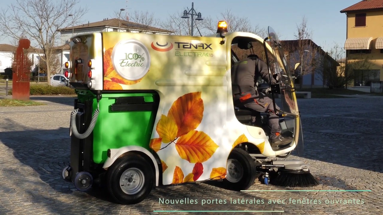 Tenax Electra 1.0- Balayeuse de voirie 100% eléctrique 48 Volt