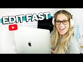 HOW TO EDIT VIDEOS FOR YOUTUBE FAST! *all my secrets!* (Beginner’s Guide)