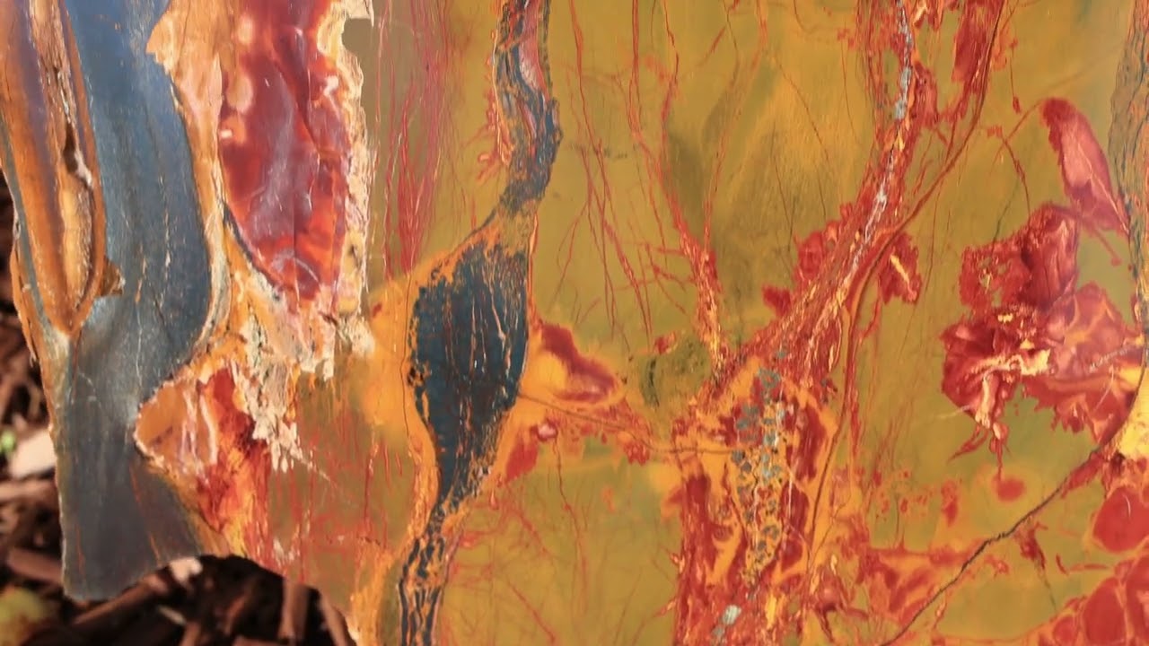 21.7" Marra Mamba Tiger's Eye Slab - Mt. Brockman (2.7 Billion Years) - Specimen# 221421