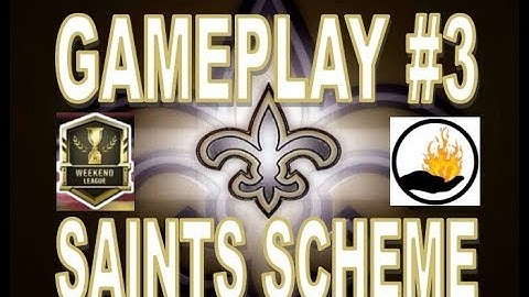 Madden 18 WEEKEND LEAGUE GAME PLAY #3  NEW ORLEANS SAINTS PLAYBOOK