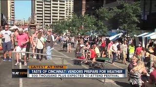 Taste of Cincinnati vendors prepare for weather