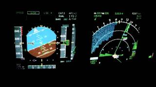 PFD and ND VIEW on APPROACH (Primary Flight Display and Navigation Display)