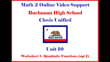 Math 2 Unit 10 WS 1 Option 1 Homework Help Morgan