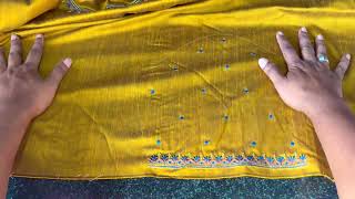 Mitera Embellished Aari Work Designer Saree Blouse aari work Design.k36