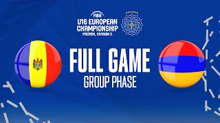 Moldova v Armenia | Full Basketball Team | FIBA U16 European Championship 2022