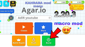 agar.io macro back!!!!! (2.20.3 kahraba mod menu) #agar #games #agariomobile #gaming
