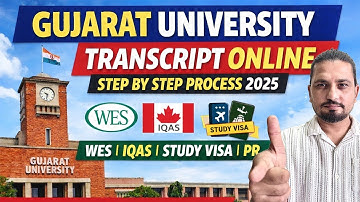 Transcript From Gujarat University Online Step by Step Process 2025 ! WES ! IQAS ! Study Visa ! PR