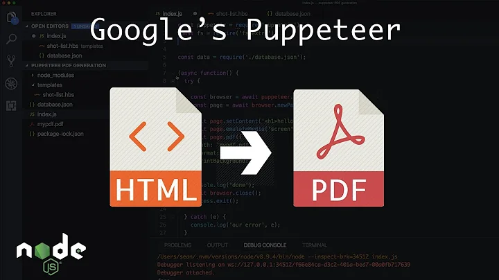 Create PDFs with NodeJS and Puppeteer