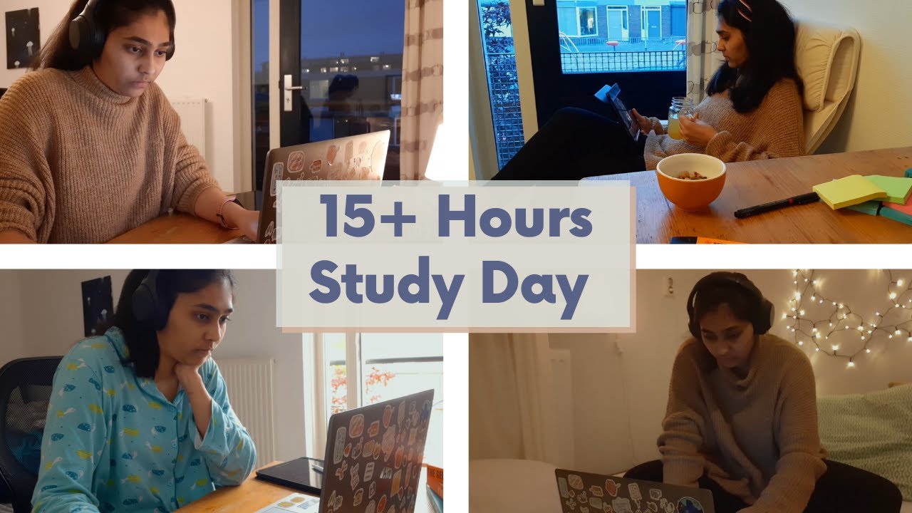 STUDY VLOG - 15+ Hours Study Day In My Life (study motivation