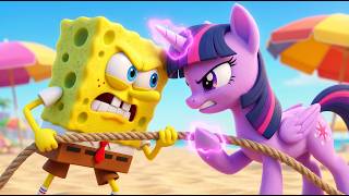 Spongebob Vs My Little Pony Who Win On The Beach?
