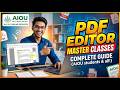 Master PDF Editing in1Video Complete Tutorial for Students AIOU All in 1 Online Services 03189505262