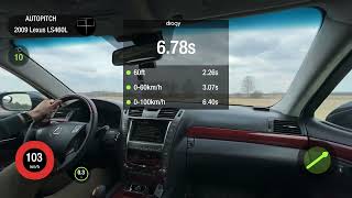 LEXUS LS460L 4.6i AT RWD 2009 STOCK. 0-200 ACCELERATION
