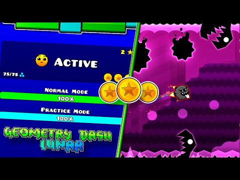 "Active" [All Secret Coins] by @GenaMorphosis | Geometry Dash: Lunar [2.2]