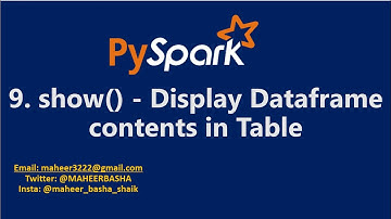 9. show() in Pyspark to display Dataframe contents in Table | Azure Databricks | Azure Synapse
