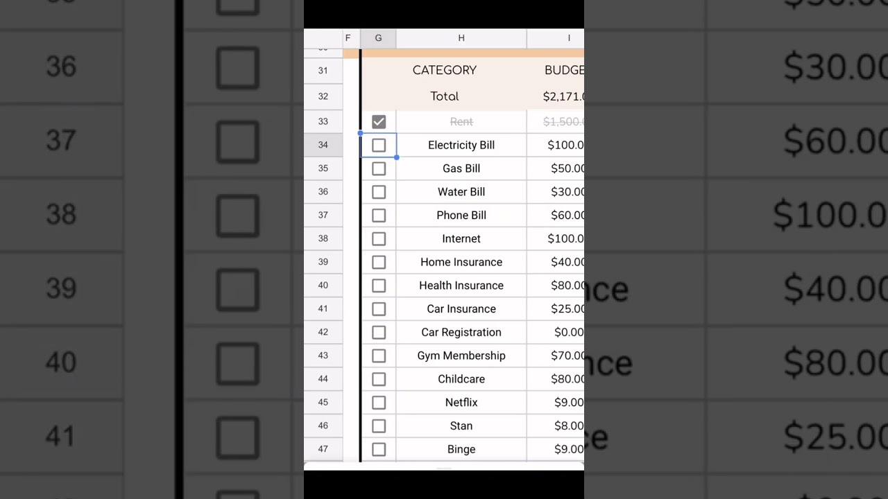 All budgeting tools you need in One tab!