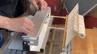 Measure, set up Hammer Hanging Jig, and hang hammers