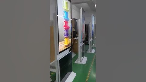 43" rotate Floor Stand 360 Digital Signage Kiosk Horizontal Totem Advertising Display