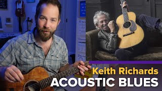 Must-Know Keith Richards Riff! Acoustic Blues in G (from "Country Honk")