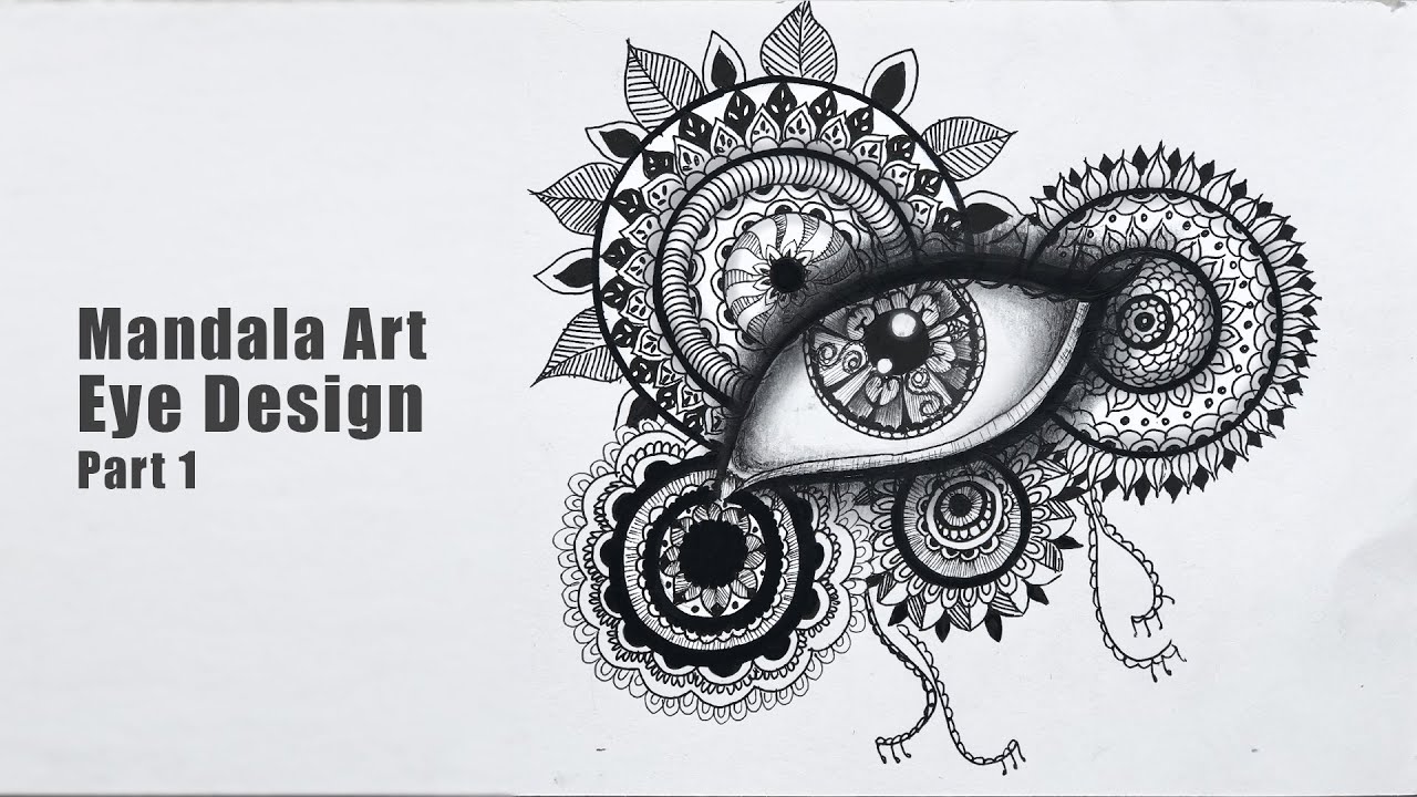 Mandala Art Drawing for Beginners in Hindi Mandala Eye Design Step