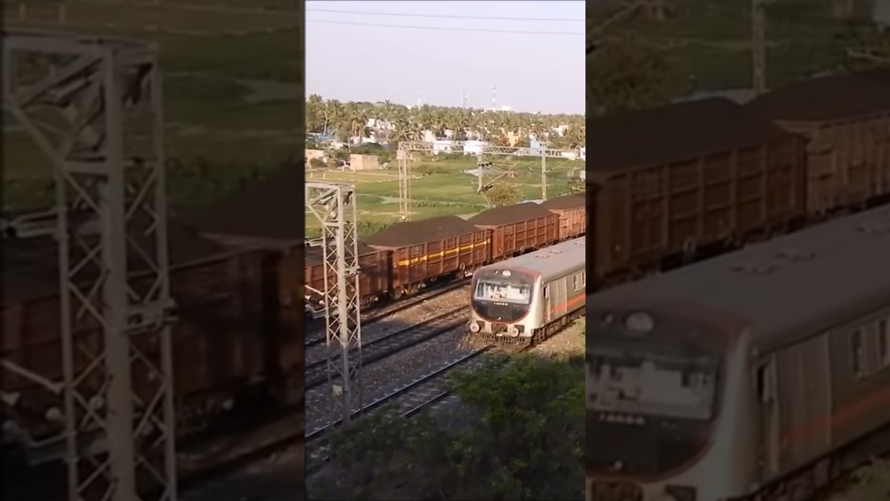 Train race Chennai Suburban EMU vs fully loaded coal train 
