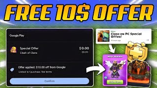 Get FREE Scenery, Skins & Gold Pass with Google 10$ Special Offer in Clash of Clans