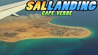 Beautiful SAL LANDING - Landing at Sal Amilcar Cabral Airport - Cape Verde (4k)