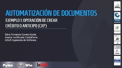 Software contable ContaPyme - Ejemplo 1: Operación de crear crédito o anticipo (CxP)