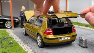 1:18 Volkswagen Golf IV 1.6 (1 of 200), Futura yellow - Norev [Unboxing]