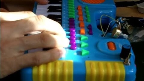 Circuit bent Chinese toy synth by Psychiceyeclix